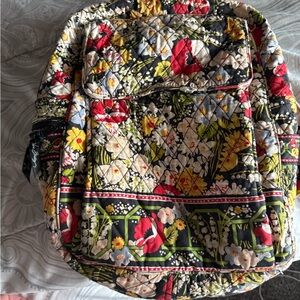 Vera Bradley Floral Backpack - Red, Green, Yellow